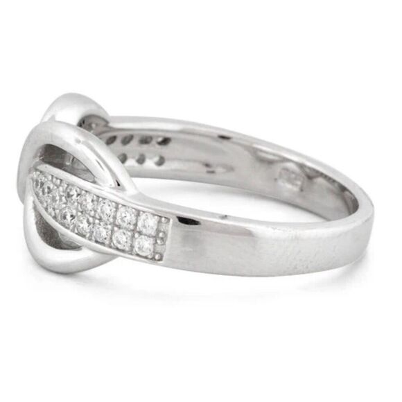 Sterling Silver Infinity Pave CZ Ring New - Picture 4 of 4
